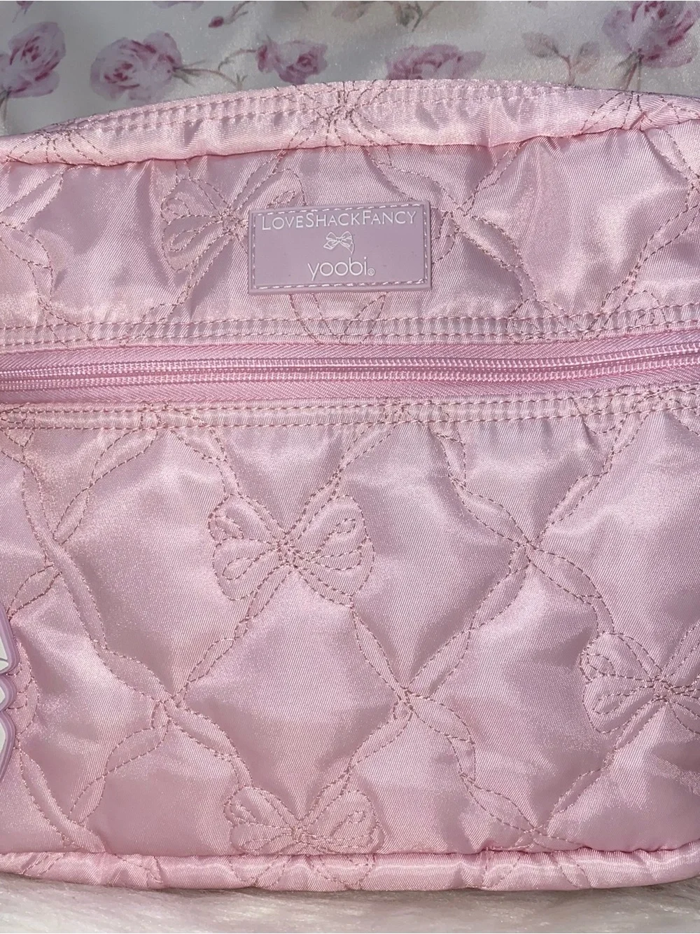 LoveShackFancy x Target - Yoobi Ribbon Rosa Backpack Sterling Dusk New